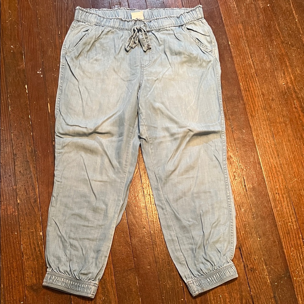 Knox rose Jean colored fabric joggers